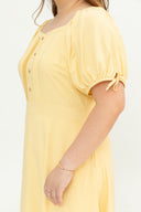 Daisywood Pintuck Midi Dress (Butter Yellow)