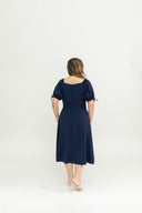 Daisywood Pintuck Midi Dress (Navy)