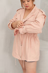 Convertible Twill Utility Jacket (Pink)