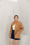 Convertible Twill Utility Jacket (Camel)