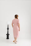Embroidery Eyelet Shift Dress (Pink)