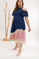 Colette Cold Shoulder Dress (Édition Limitée Navy)