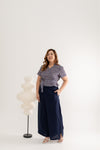 Mandarin Collar Top (Édition Limitée Navy Peranakan)