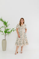 Blossom Floral Embroidery Dress (Cream)