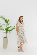 Blossom Floral Embroidery Dress (Cream)