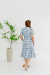 Blossom Floral Embroidery Dress (Blue)