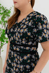 Blossom Floral Embroidery Dress (Black)