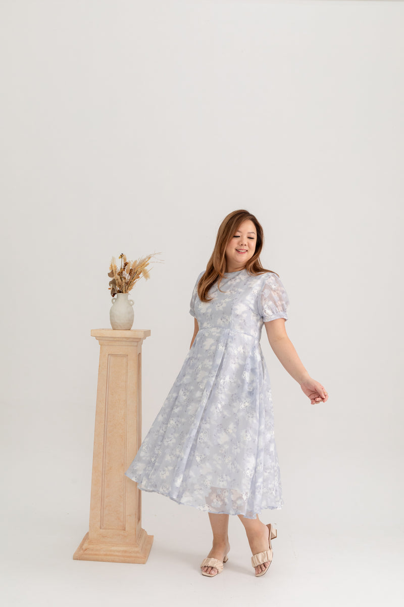 Organza Grace Dress (Misty / Embriodered)