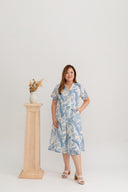 Rhoda Floral Midi Jumpsuit (Tropical Blue)