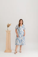Rhoda Floral Midi Jumpsuit (Tropical Blue)