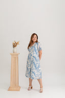Rhoda Floral Midi Jumpsuit (Tropical Blue)