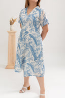 Rhoda Floral Midi Jumpsuit (Tropical Blue)