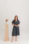 Rhoda Floral Midi Jumpsuit (Navy)
