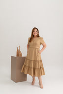 Harper Midi Dress (Khaki)