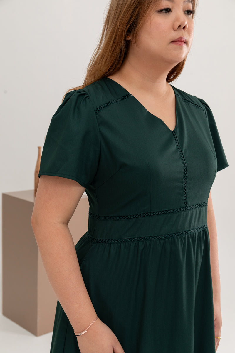 Harper Midi Dress (Forest)