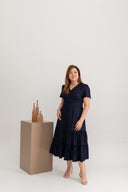 Harper Midi Dress (Navy)