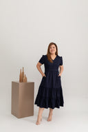 Harper Midi Dress (Navy)