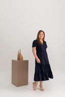 Harper Midi Dress (Navy)