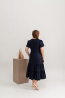 Harper Midi Dress (Navy)