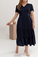 Harper Midi Dress (Navy)