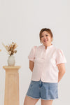 Embossed Cheongsam Top (Pastel Pink)