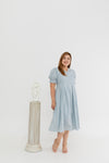 Textured Belted Dress (Lake Blue)