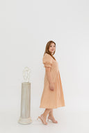 Textured Belted Dress (Caramel)