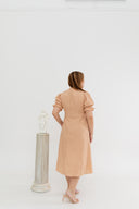 Textured Belted Dress (Caramel)