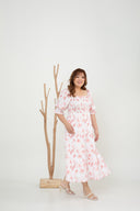 2-way Belle Smocked Midi Dress (Pink)