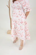 2-way Belle Smocked Midi Dress (Pink)