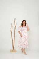 2-way Belle Smocked Midi Dress (Pink)