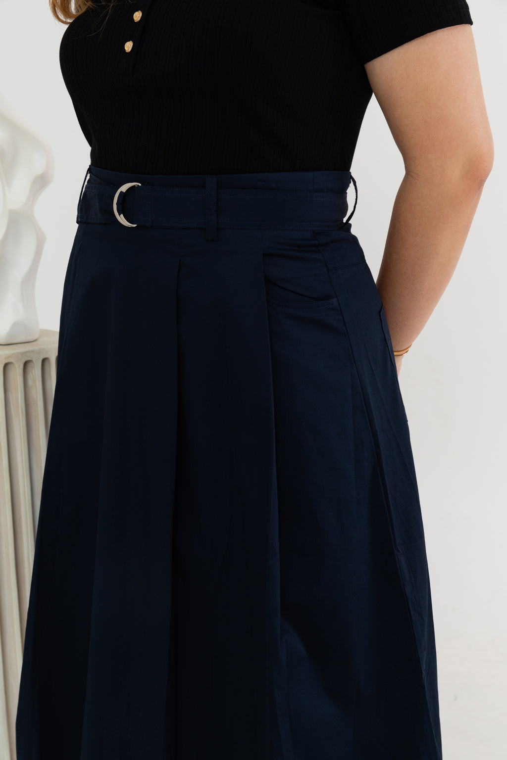 Everyday A-line Skirt (Navy)
