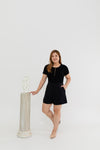High Waist Tapered Shorts (Black)