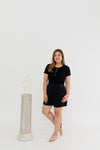 High Waist Tapered Shorts (Black)