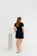 High Waist Tapered Shorts (Black)