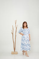 2-way Belle Smocked Midi Dress (Sky)