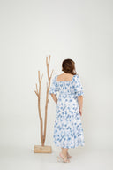 2-way Belle Smocked Midi Dress (Sky)