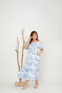 2-way Belle Smocked Midi Dress (Sky)