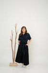 (Co-ord) Multi-Way Button Shirt (Navy)