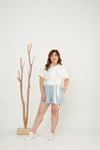 (Co-ord) Elastic Day Shorts (Light Blue)