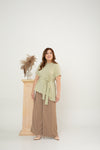Asymmetrical Waist-tie Top (Green)