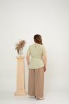 Asymmetrical Waist-tie Top (Green)