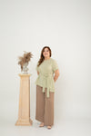 Asymmetrical Waist-tie Top (Green)