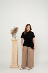 Asymmetrical Waist-tie Top (Black)