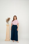 Asymmetrical Waist-tie Top (Pink)