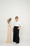 Front Pleat Pants (Black)