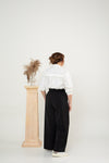 Front Pleat Pants (Black)