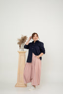 Classic Oversized Side Pocket Shirt (Navy)
