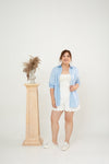 Classic Oversized Side Pocket Shirt (Sky Blue)