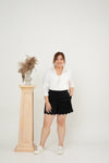 Scallop Hem Shorts (Black)